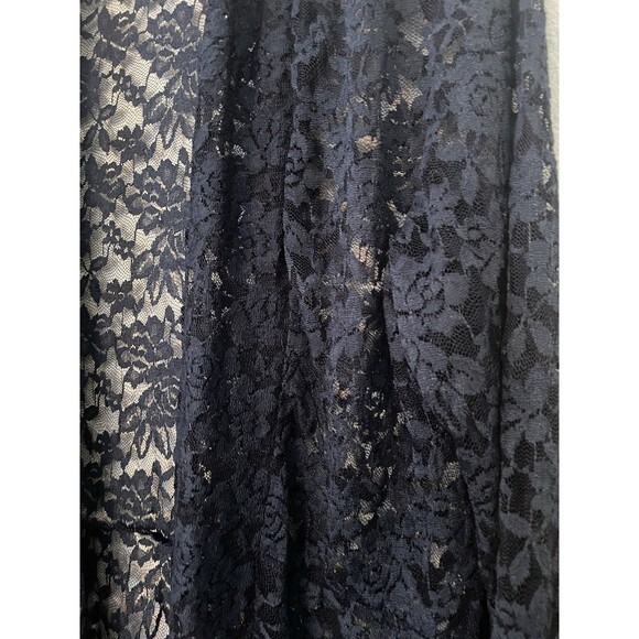 Lacey Womens Sheer Kimono Cardigan XJF MC XXXXL Feminine Navy Blue - Picture 4 of 6